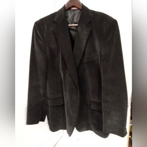 Covington Men's Corduroy Sports Blazer Black Jacket 2 buttons Size 46 R